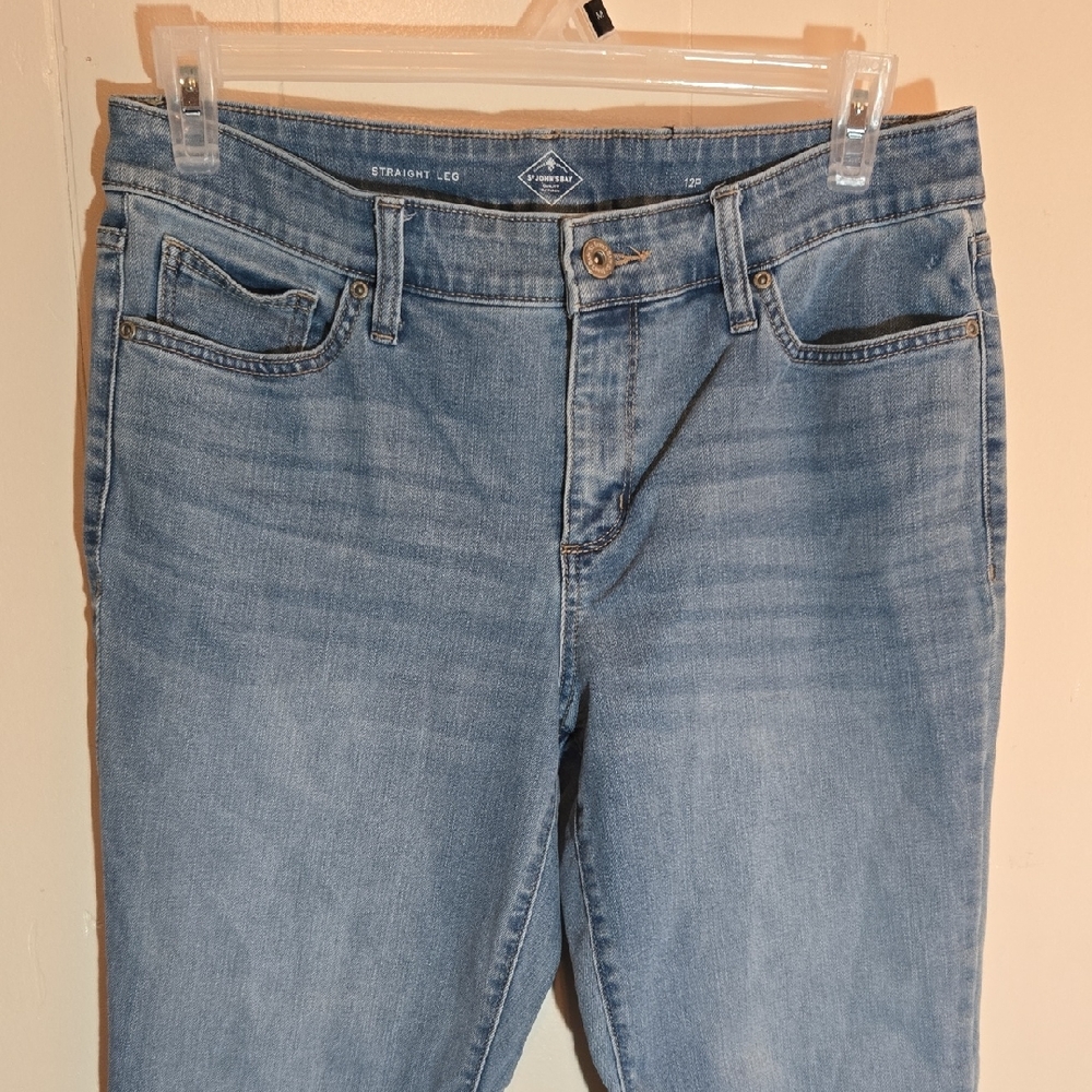 St. John's Bay Denim Blue Straight Leg Jeans